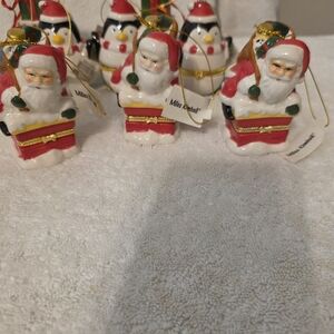 Mikasa Festive Santa Ornaments - Red, White, and Gold